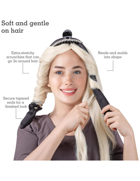 Rizador de Cabello Sin Calor Brook + Bay - Negro, 81.2 cm Rizador de Cabello Sin Calor Brook + Bay - Negro, 81.2 cm