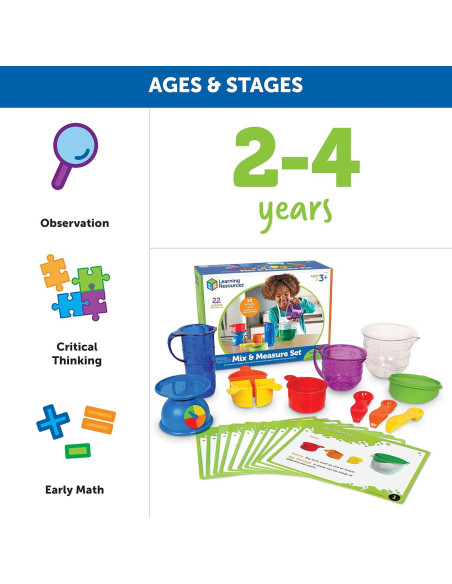 Conjunto de Mezcla y Medida Learning Resources 22 Piezas 3+ Conjunto de Mezcla y Medida Learning Resources 22 Piezas 3+