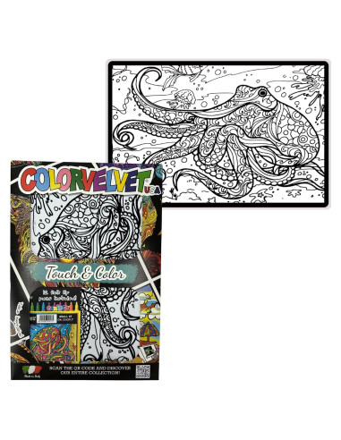 Póster de Colorear Terciopelo Pulpo Colorvelvet 29.85x20.96cm