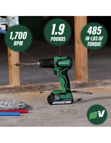 Taladro Inalámbrico Metabo HPT DS18DDX 18V Sin Escobillas