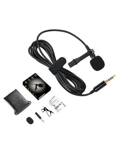 Micrófono Lavalier RTNLIT 1.5m Omnidireccional 3.5mm