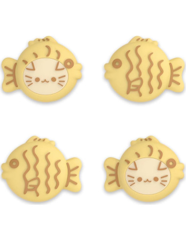 Tapas de Thumbstick PlayVital Taiyaki Kitten para PS5, Xbox y Switch