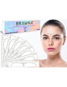 Plantilla de Cejas Brawna - 120 Pcs Adhesivo Transparente 2
