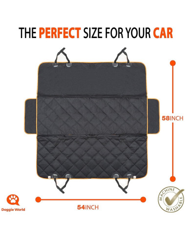 Cubierta de Asiento para Perros Doggie World Estándar Naranja