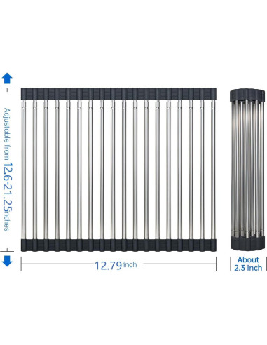Escurridor de Platos Enrollable CHIRISEN 54x32.5 cm Antideslizante