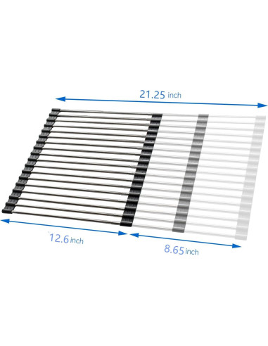 Escurridor de Platos Enrollable CHIRISEN 54x32.5 cm Antideslizante