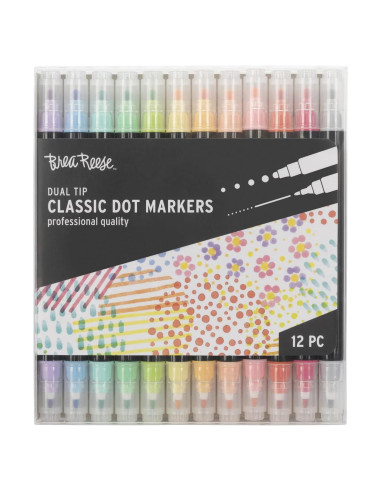 Marcadores de Puntos Doble Punta Brea Reese 12ct 24 Colores