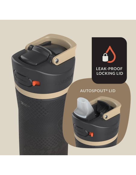 Botella de Agua Contigo Ashland 24oz Acero Inoxidable Regaliz Botella de Agua Contigo Ashland 24oz Acero Inoxidable Regaliz