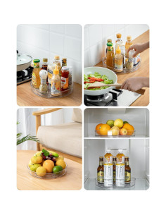 Organizador Giratorio Roninkier 22.86 cm Transparente - Paquete de 2 2