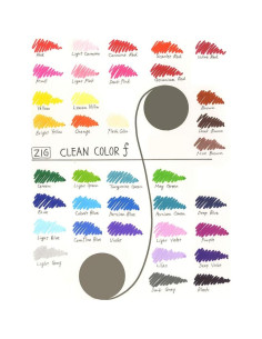 Marcadores de Doble Punta Kuretake ZIG CLEAN COLOR 36 Colores 2