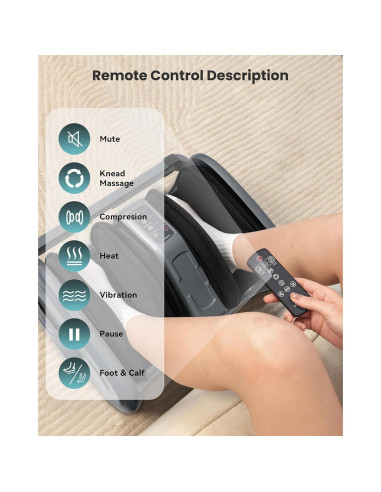 Masajeador de pies Shiatsu Snailax SL-54C6 con calor y control remoto