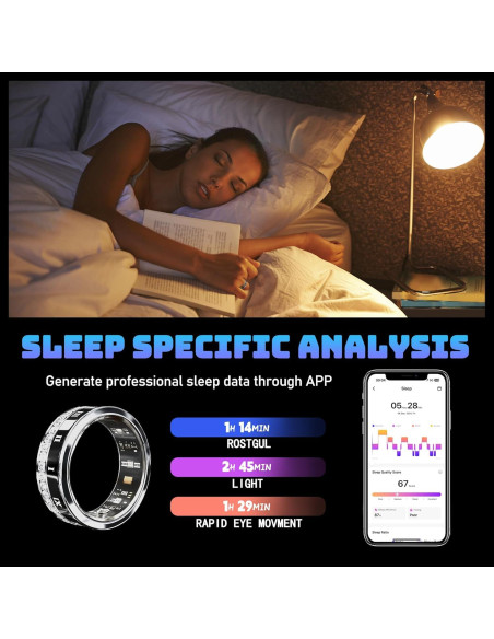 Anillo Inteligente GANSI IP68 Monitoreo Salud y Sueño Anillo Inteligente GANSI IP68 Monitoreo Salud y Sueño