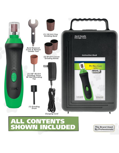 Molinillo de Uñas Wahl 5975 Recargable para Perros con Protector
