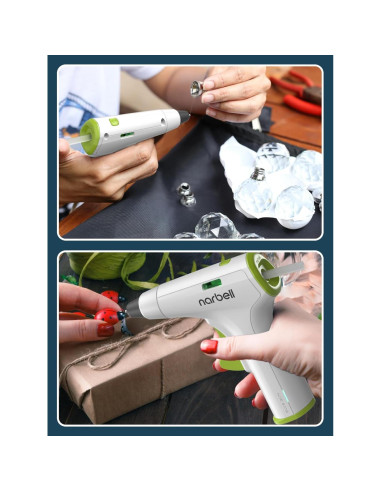 Pistola de Pegamento Caliente Inalámbrica Narbell 2000mAh Gris