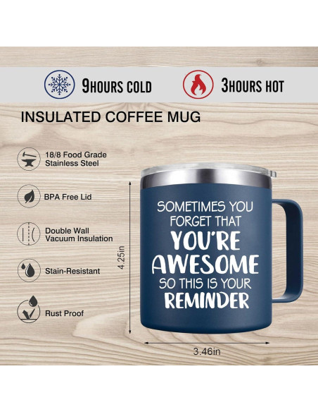 Taza Inspiradora Abledn 396ml Azul Marino - Eres Genial Taza Inspiradora Abledn 396ml Azul Marino - Eres Genial