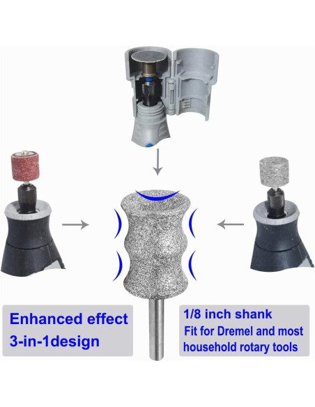 Puntas de Diamante para Cortadora de Uñas Dremel Asozeer Puntas de Diamante para Cortadora de Uñas Dremel Asozeer