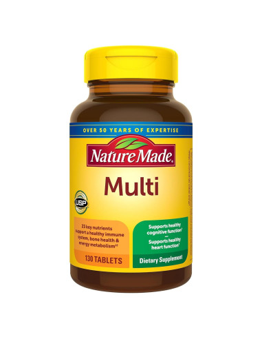 Tabletas Multivitamínicas Nature Made con Hierro - 130 Tabletas