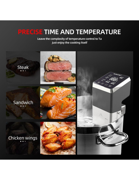 Circulador de Inmersión Sous Vide AnchorChef 1400W 60L Táctil Circulador de Inmersión Sous Vide AnchorChef 1400W 60L Táctil