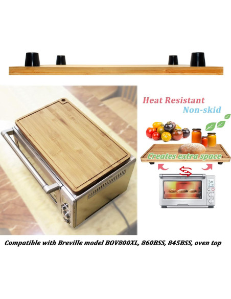 Tabla de Cortar de Bambú Ansoon para Horno Tostador 45.2x27.6cm Tabla de Cortar de Bambú Ansoon para Horno Tostador 45.2x27.6cm