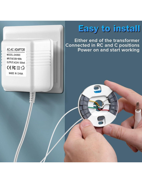 Adaptador de Alimentación 24V 500mA para Timbres y Termostatos Adaptador de Alimentación 24V 500mA para Timbres y Termostatos