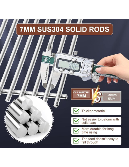 Rejillas de Acero Inoxidable 304 QuliMetal para Parrillas Weber Spirit 200 Rejillas de Acero Inoxidable 304 QuliMetal para Parrillas Weber Spirit 200