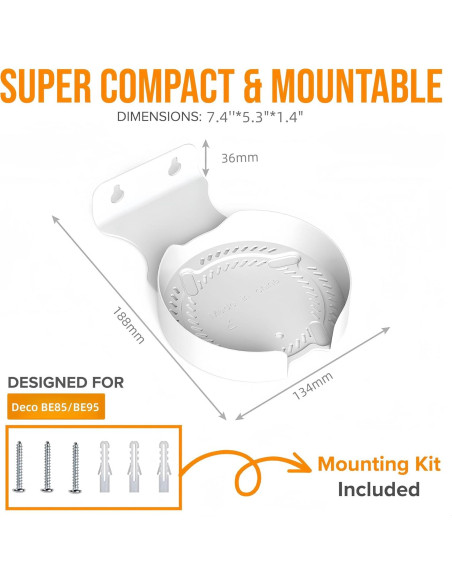 Soporte de Pared TP-Link Deco BE75/BE85/BE95/BE17000 Aluminio Soporte de Pared TP-Link Deco BE75/BE85/BE95/BE17000 Aluminio