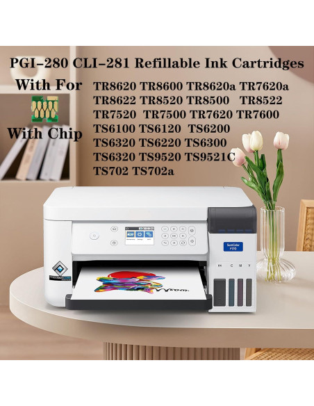 Cartuchos de tinta rellenables vacíos MeiZHoudy 280XXL 281XXL Cartuchos de tinta rellenables vacíos MeiZHoudy 280XXL 281XXL