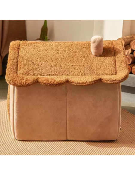 Cueva para Gatos Sothuba Madera Marrón 45.7x37.1x39.9 cm Cueva para Gatos Sothuba Madera Marrón 45.7x37.1x39.9 cm