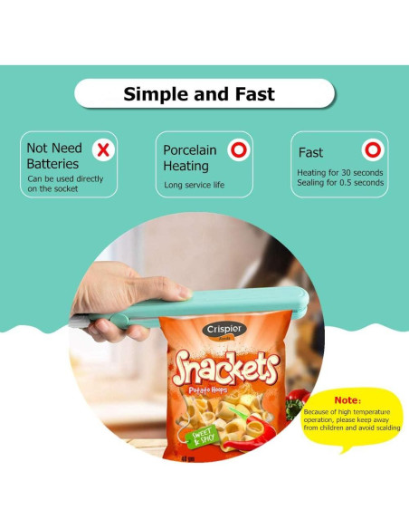 Sellador de Calor Portátil Pinshion 20W para Alimentos