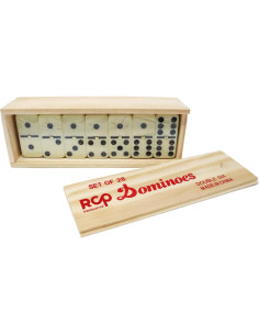 Dominó Doble 6 RCP Products - 28 Fichas en Caja de Madera 2
