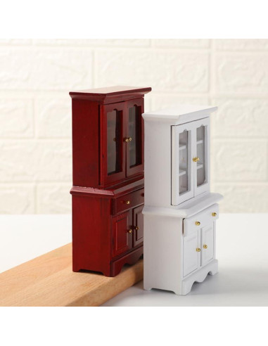 Estantería Miniatura de Madera NUOBESTY 1:12 para Casa de Muñecas