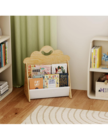 Estantería de Libros de Madera Montessori para Niños