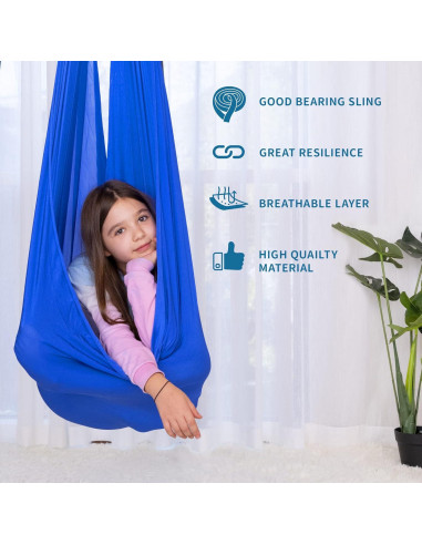 Columpio Sensorial Interior OUTREE Azul con Gancho 360