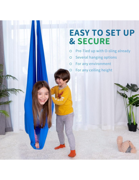 Columpio Sensorial Interior OUTREE Azul con Gancho 360 Columpio Sensorial Interior OUTREE Azul con Gancho 360