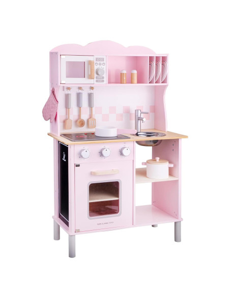 Cocina de Juguete de Madera New Classic Toys Rosa 59.94x29.97cm Cocina de Juguete de Madera New Classic Toys Rosa 59.94x29.97cm