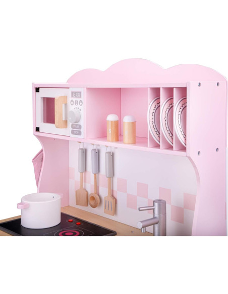 Cocina de Juguete de Madera New Classic Toys Rosa 59.94x29.97cm Cocina de Juguete de Madera New Classic Toys Rosa 59.94x29.97cm