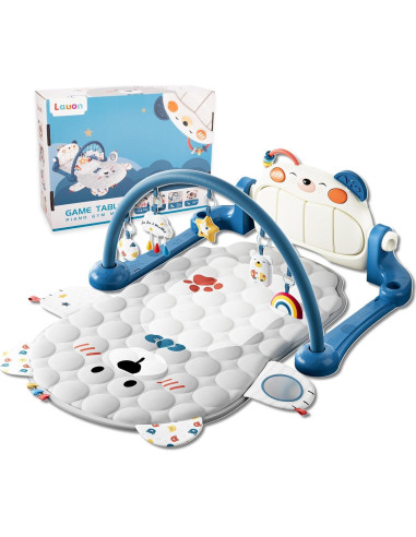Alfombra de Juego para Bebés LAUON K1 con 5 Juguetes Desmontables