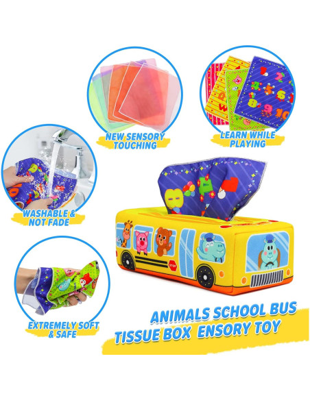 Caja de Tejidos OKOOKO Juguete Sensorial para Bebés 0+ Meses Caja de Tejidos OKOOKO Juguete Sensorial para Bebés 0+ Meses