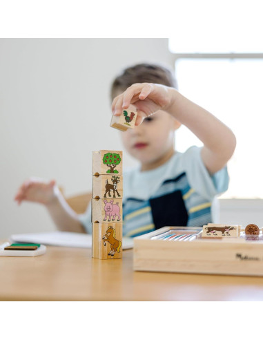 Set de Sellos de Granja Melissa & Doug - 20 Piezas con Lápices