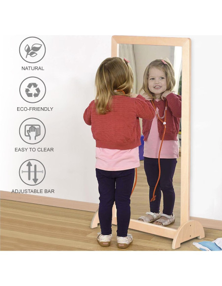 Espejo Montessori KRAND con Barra de Seguridad 115.8x57.9cm Espejo Montessori KRAND con Barra de Seguridad 115.8x57.9cm
