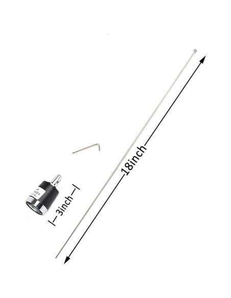 Antena NMO Doble Banda VHF/UHF HYS 144/430MHz con Base Magnética 5m Antena NMO Doble Banda VHF/UHF HYS 144/430MHz con Base Magnética 5m