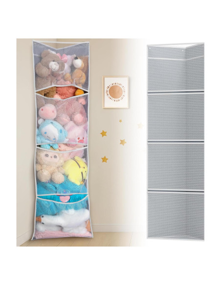 Organizador Colgante de Juguetes de Peluche HD87030110028 - Gris Organizador Colgante de Juguetes de Peluche HD87030110028 - Gris