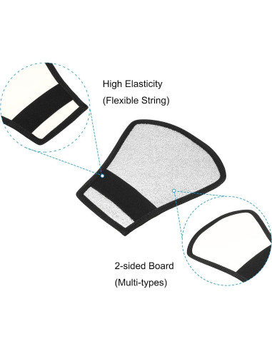Difusor Reflector PATIKIL 2 Pcs Doble Cara para Fotografía