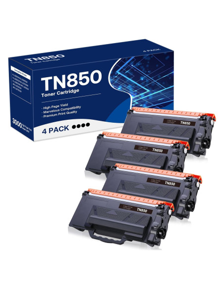 Cartucho de Tóner Negro WEAREC TN-850 Compatible 4-Pack Cartucho de Tóner Negro WEAREC TN-850 Compatible 4-Pack