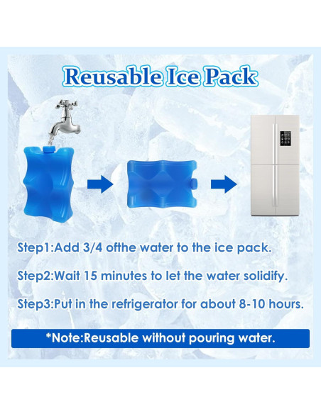 Paquete de 4 Hielos Reutilizables Arcccky para Leche Materna Paquete de 4 Hielos Reutilizables Arcccky para Leche Materna