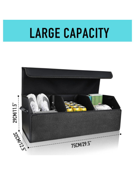 Organizador de Maletero Fyzeoty S004 Extra Grande Negro Organizador de Maletero Fyzeoty S004 Extra Grande Negro