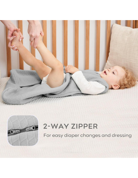 Saco de Sueño para Bebés Yoofoss 0-6 Meses 2.0 TOG Gris Saco de Sueño para Bebés Yoofoss 0-6 Meses 2.0 TOG Gris