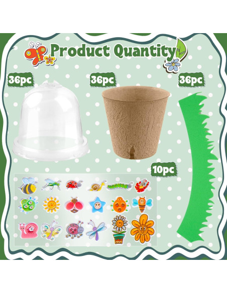 Kit de Manualidades JYNTERPLAY 36 Macetas de Papel Primavera Kit de Manualidades JYNTERPLAY 36 Macetas de Papel Primavera