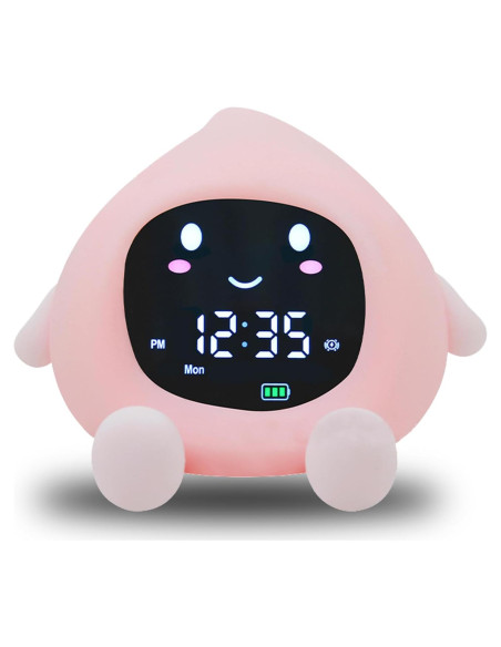 Reloj Despertador Niulife Durazno con Luz Nocturna y Sonidos Reloj Despertador Niulife Durazno con Luz Nocturna y Sonidos