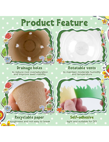 Kit de Manualidades JYNTERPLAY 36 Macetas de Papel Primavera Kit de Manualidades JYNTERPLAY 36 Macetas de Papel Primavera